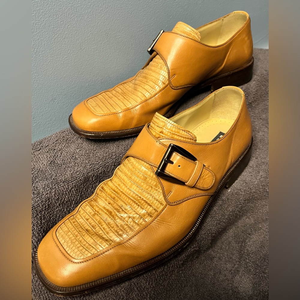 Magnanni Monk Stap Beige Mens Dress Shoes in Sz 8!!